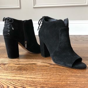 Jessica Simpson lace up peep toe booties